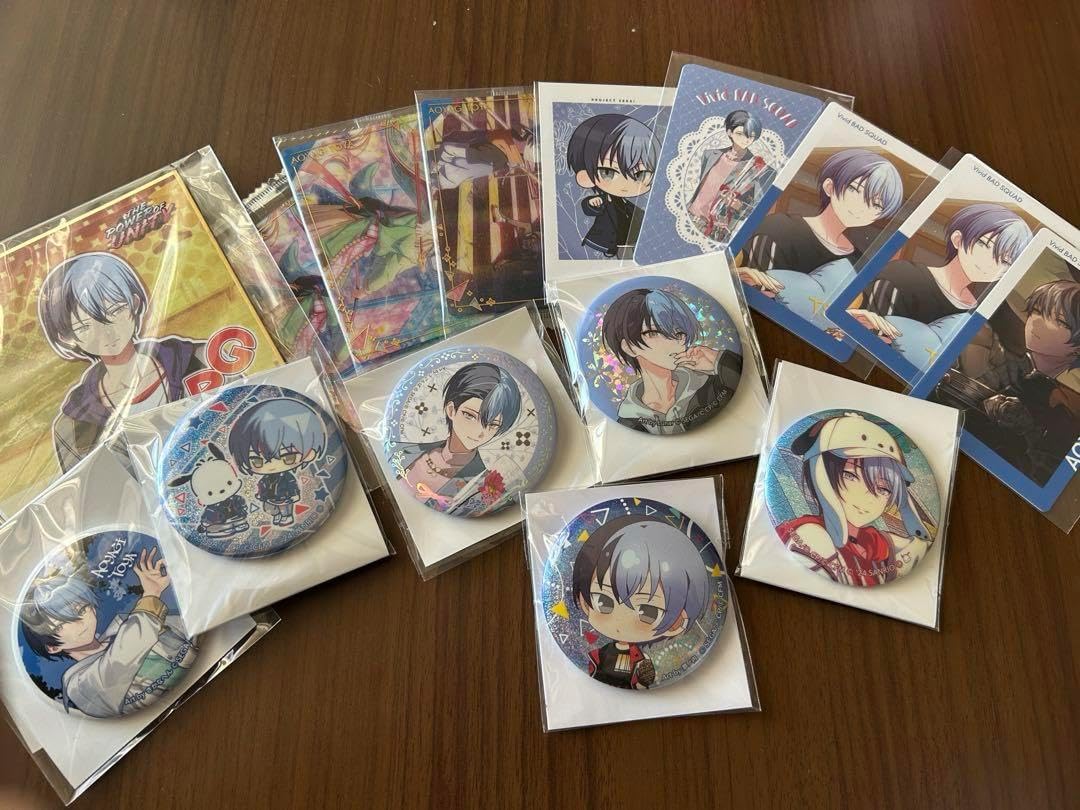 青柳冬弥 16個セット C 青柳冬弥 プロセカ あんスタ コラボ 缶バッジ